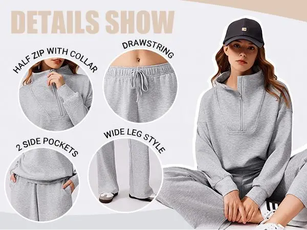 Women's 2-Piece Travel Set – Half-Zip Pullover & Joggers | Fall 2025
