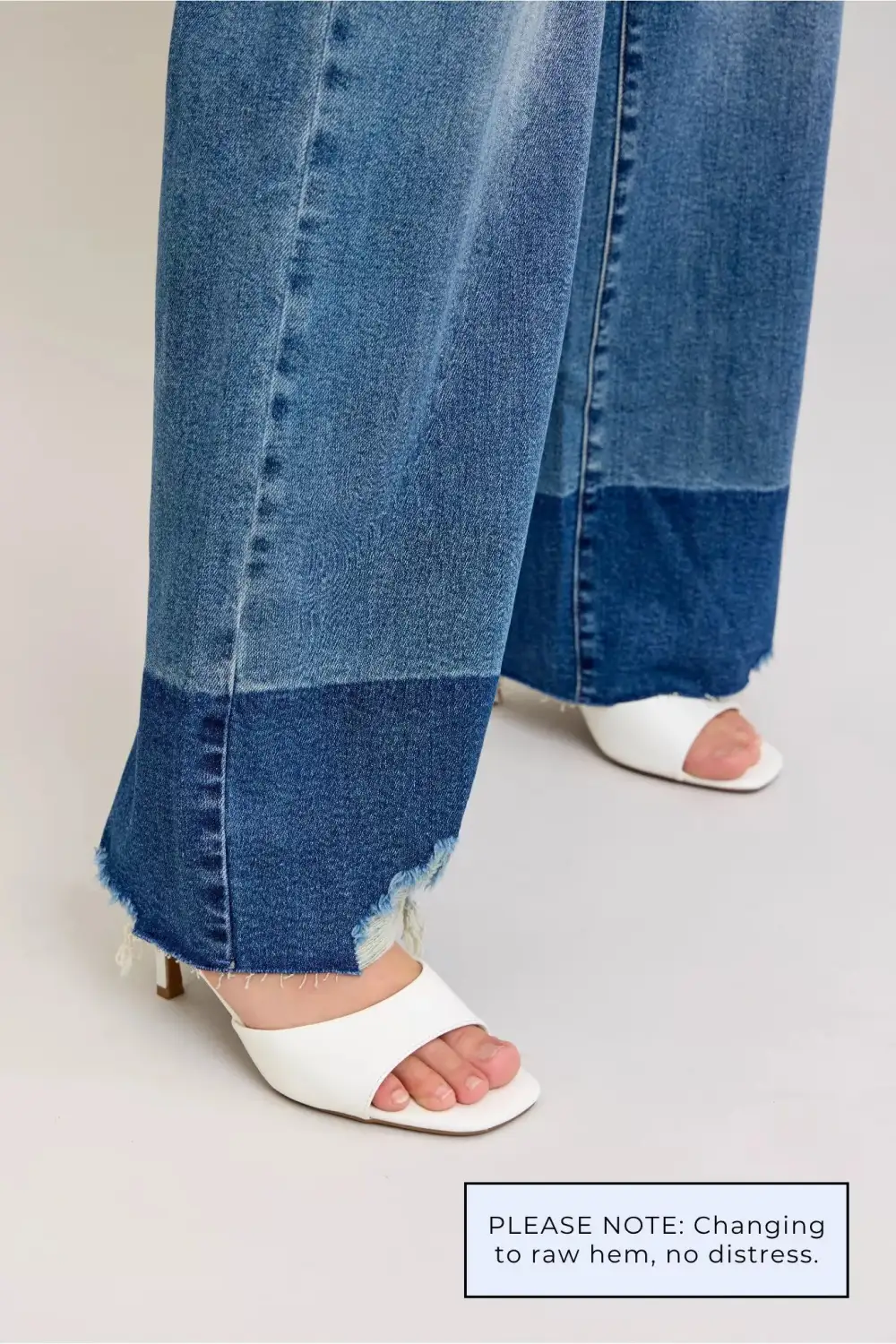 Refined High-Waist Raw-Hem Washed Pocketed Straight Leg Jeans