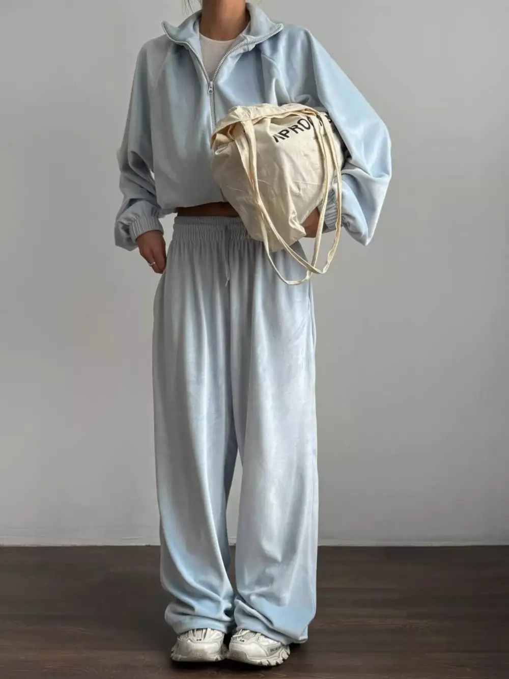 Zip Up Long Sleeve Outerwear and Pants Set