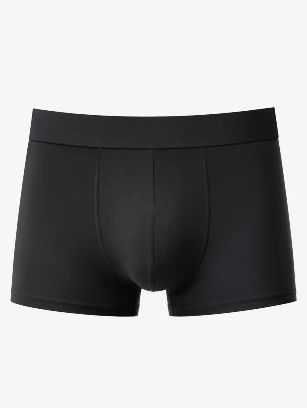 Men's Solid Black Minimalist Printed Boxer Briefs