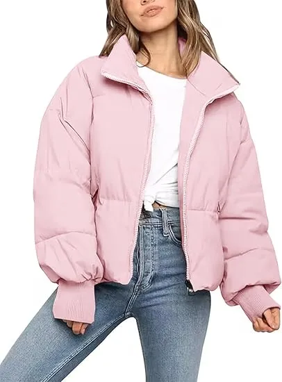 🧥 Winter Cropped Puffer Jacket for Women 2025 – Short, Warm & Effortlessly Stylish
