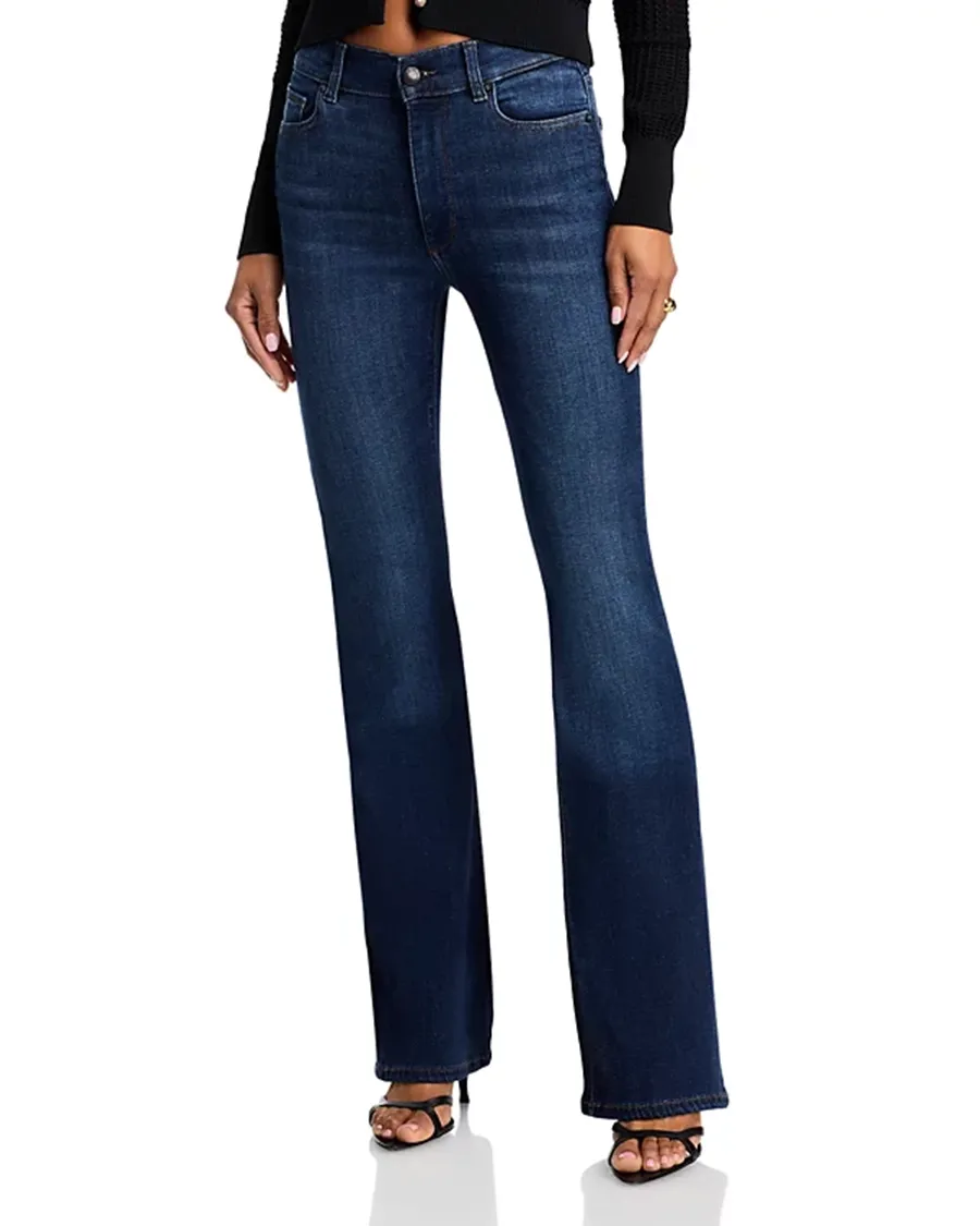 Bootcut High Rise Jeans in Dark Indigo
