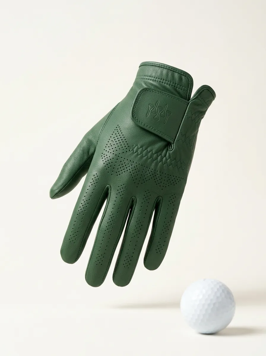 Sport Embossed Tee-Motif Leather Golf Glove