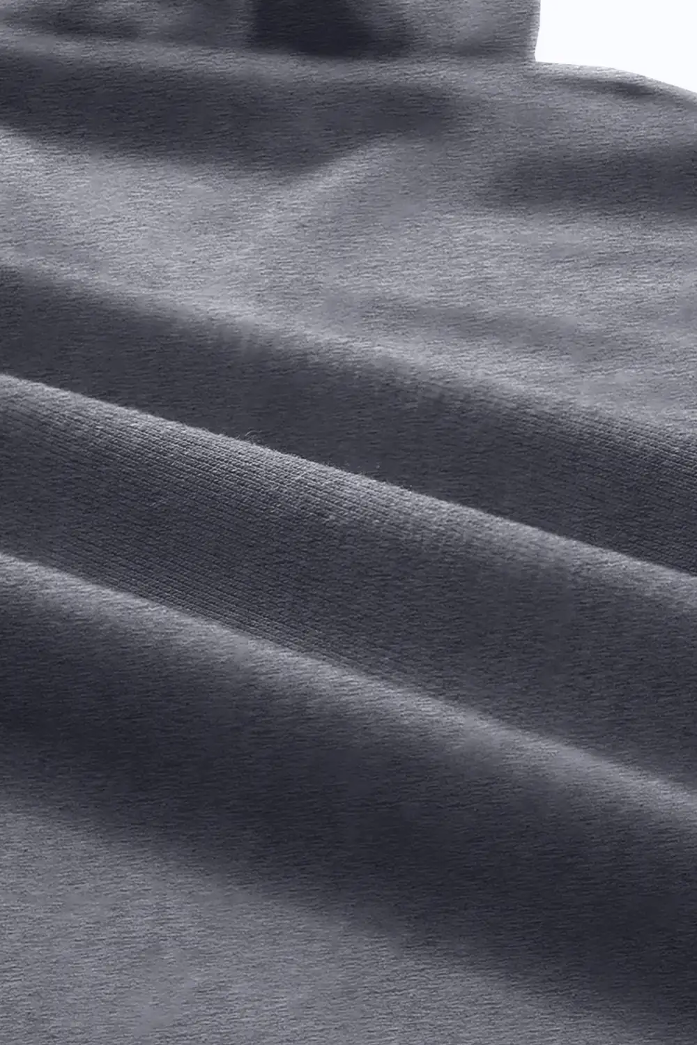 Gray Casual Plain Crew Neck