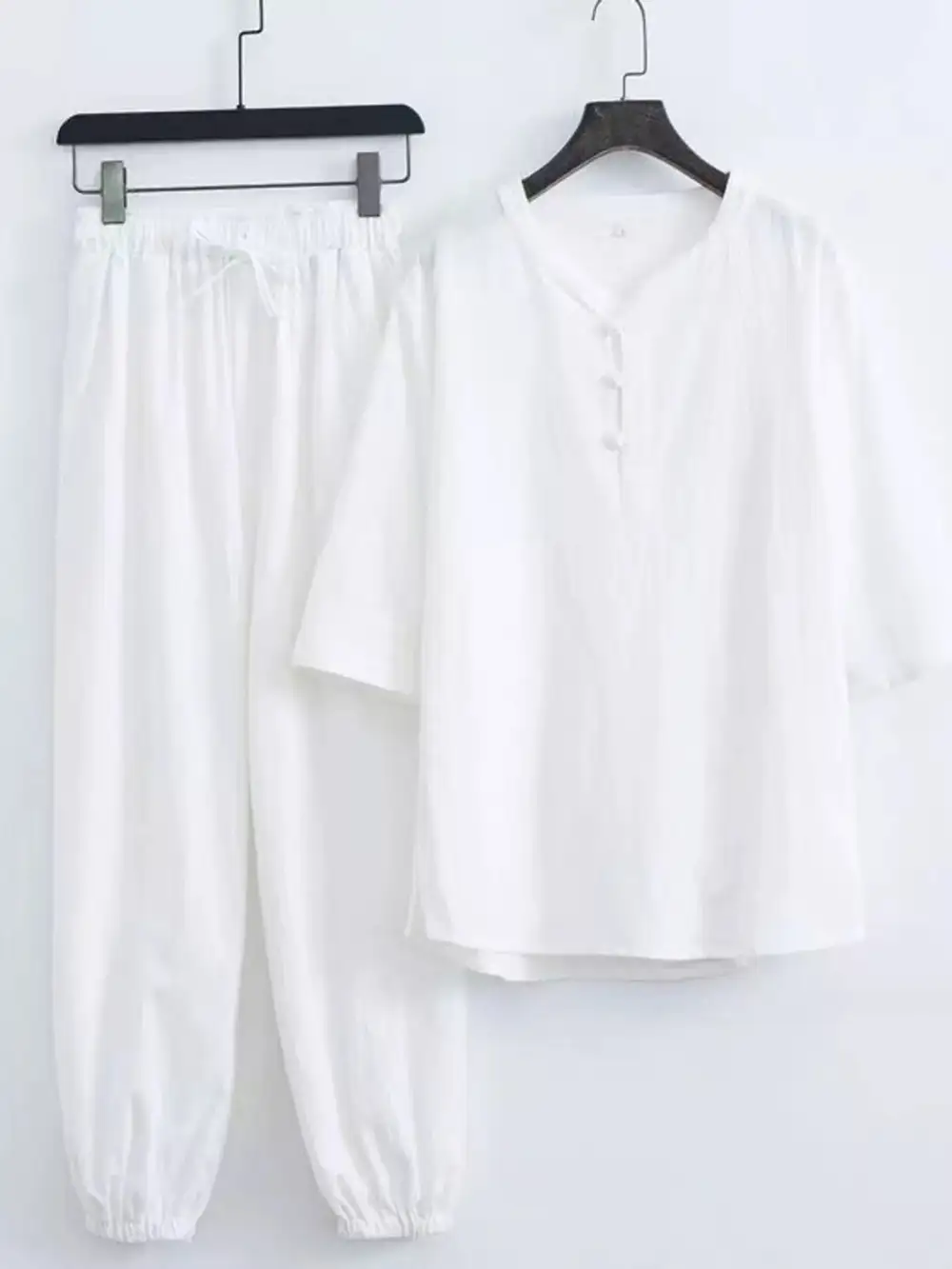 Men's Plus Size Chinese Style Top and Pants