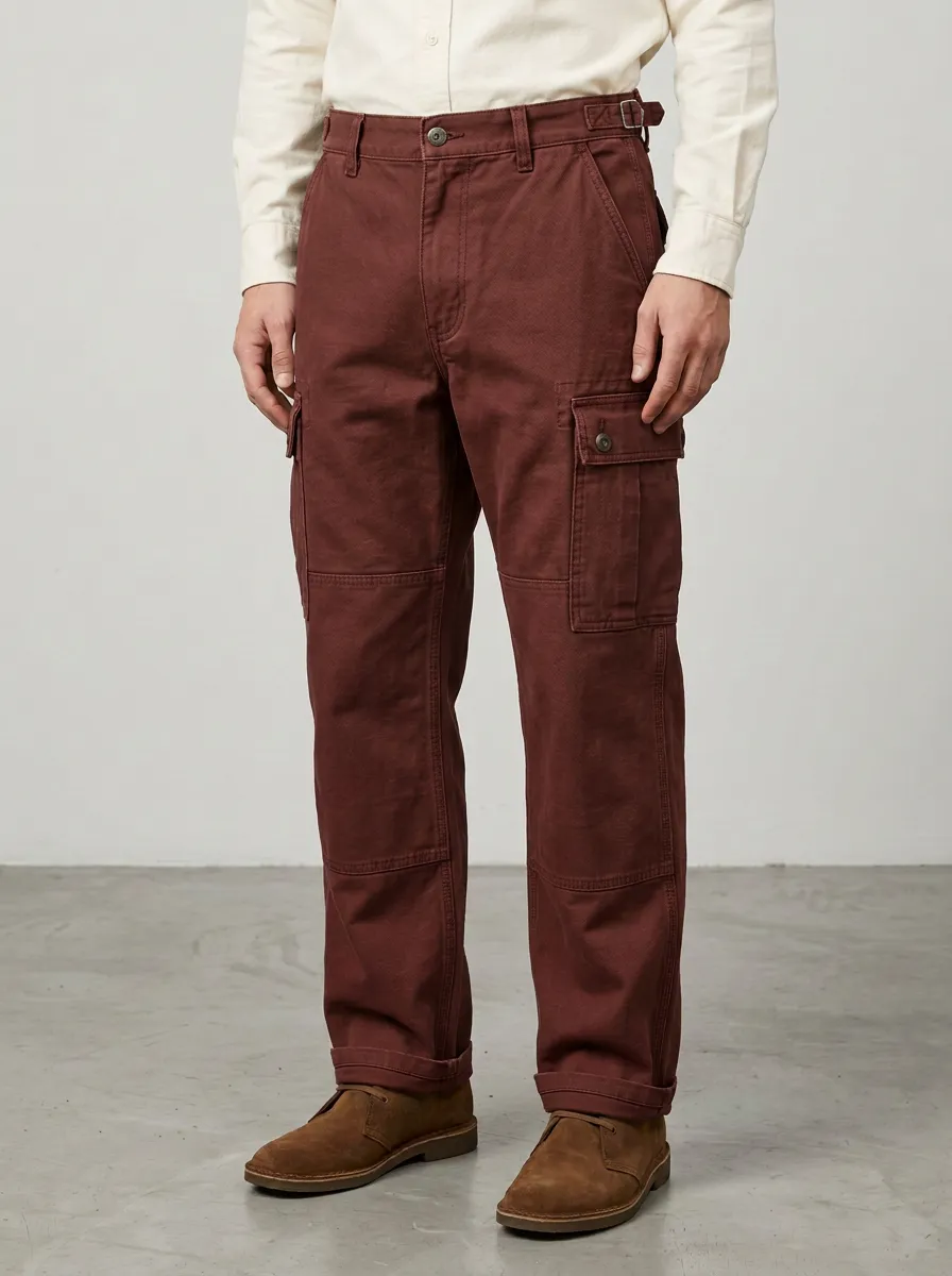 Men's Olive Green Tactical Multi-Pocket Cargo Pants