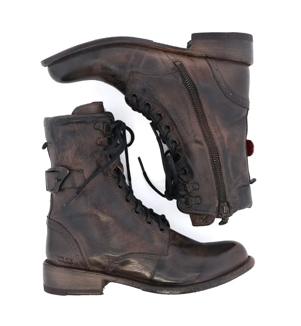 Wingtip Lace-Up Combat Boots