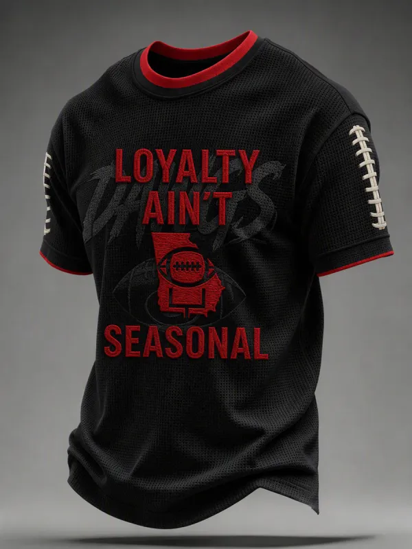 Men'S Football Fan Waffle T-Shirt