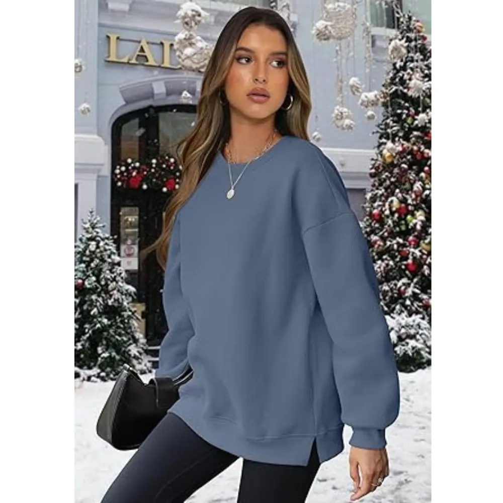Womens Oversized Sweatshirts Crewneck Long Sleeve