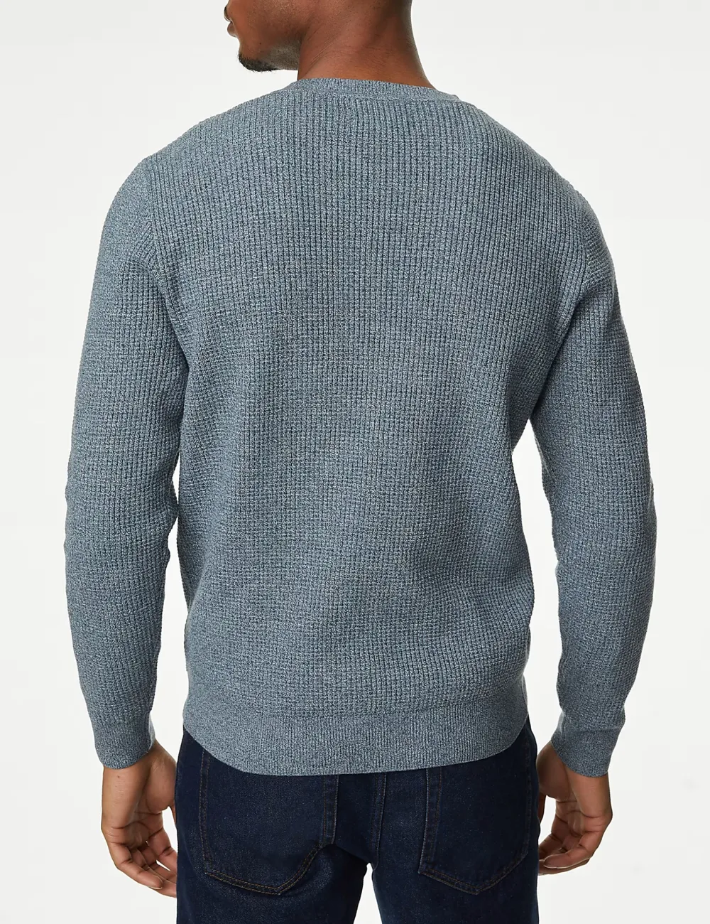 Slate Blue Cable-Knit Sweater
