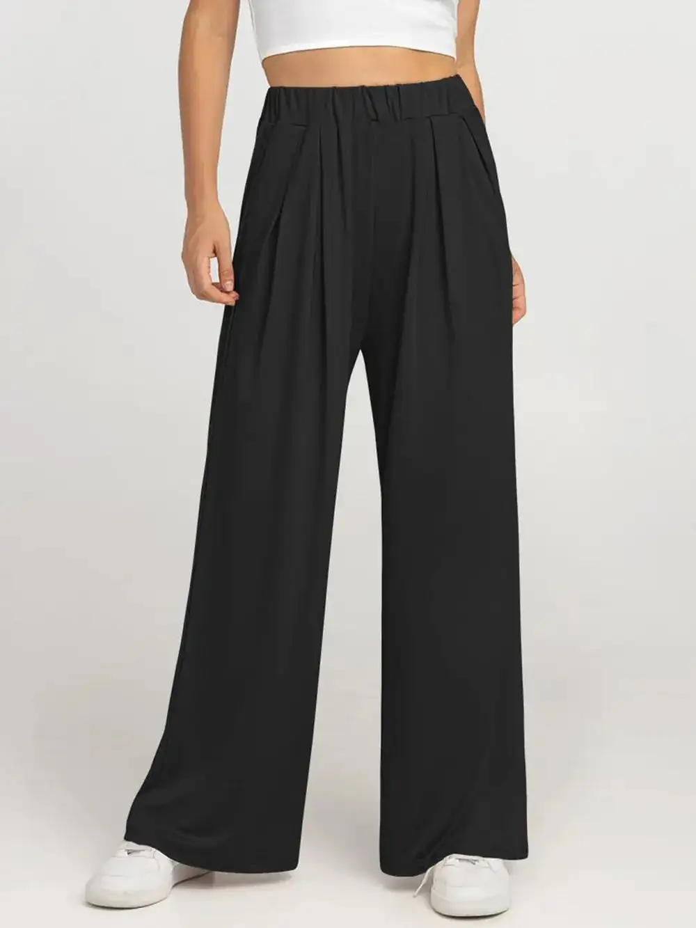 Clean High Waist Wide Leg Pants