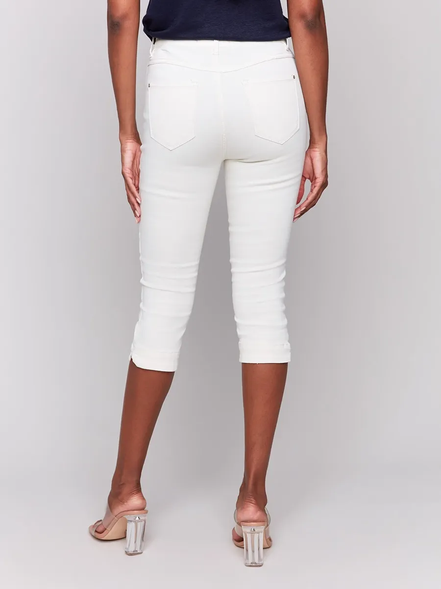 Women's Breathable Cotton Twill Cropped Pants