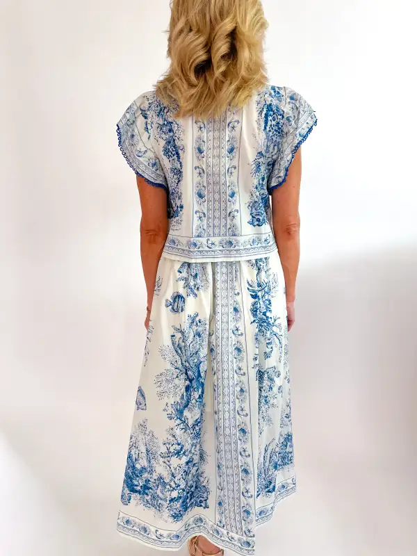 Cap Sleeve Top And Skirt Set