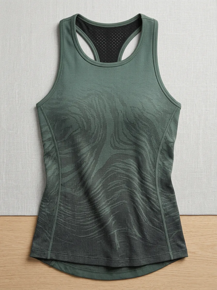Women's Fitness Yoga Abstract Swirl Printed Racerback Tank Top