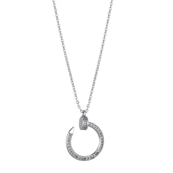 Zirconia Nail-Motif Necklace