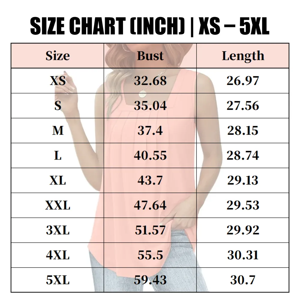 Summer Tank Tops for Women Loose Fit Pleated Square Neck Sleeveless Tops