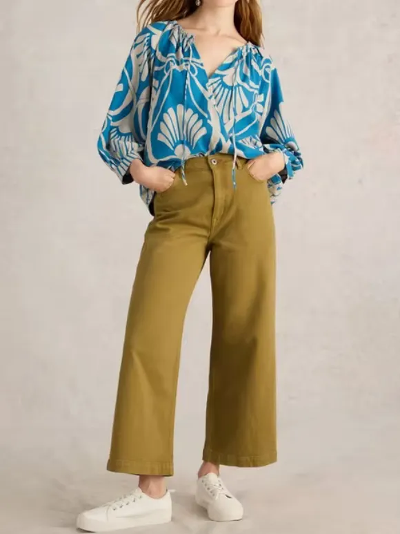 Cropped Wide Leg Jean