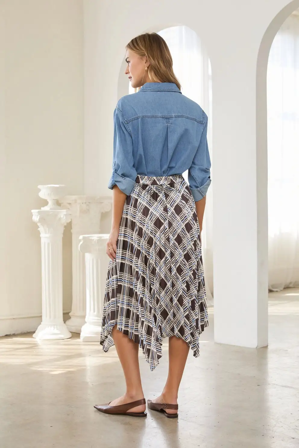 Handkerchief Plaid Skirt