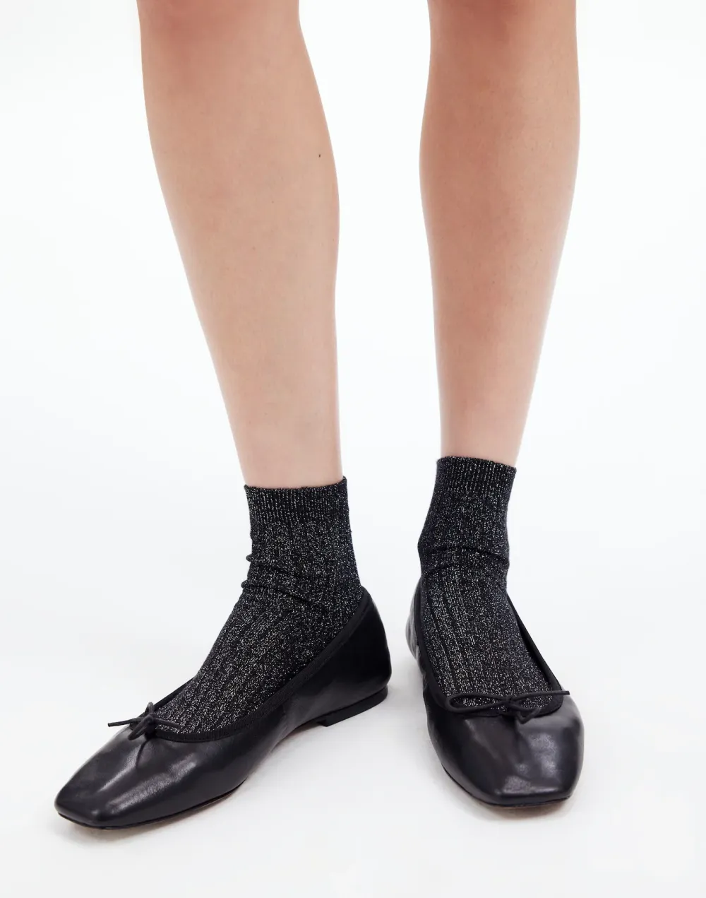 Two-Pack Shimmer Ankle Socks
