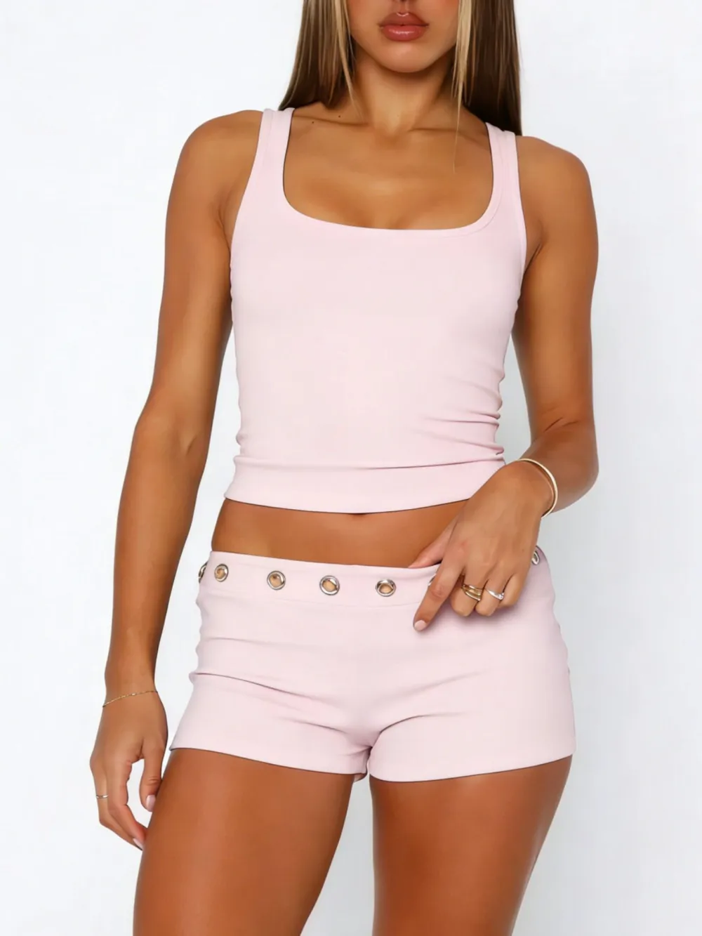 Wide Strap Tank and Shorts Set