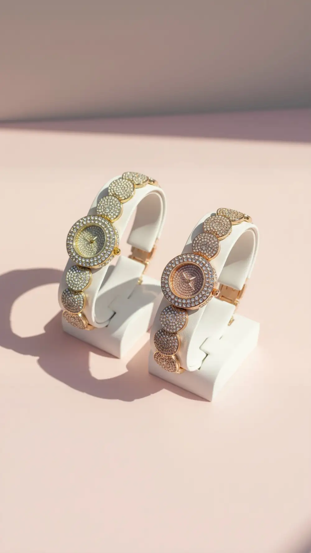 Crystal Link Floral Fashion Watch