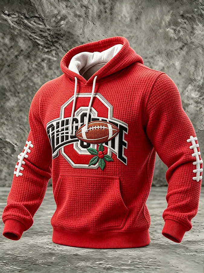 Men'S Rugby Printed Casual Hoodie