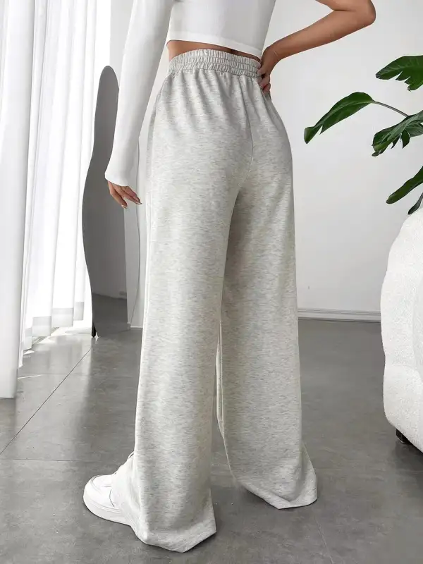 Gathered High Waist Wide Leg Pants