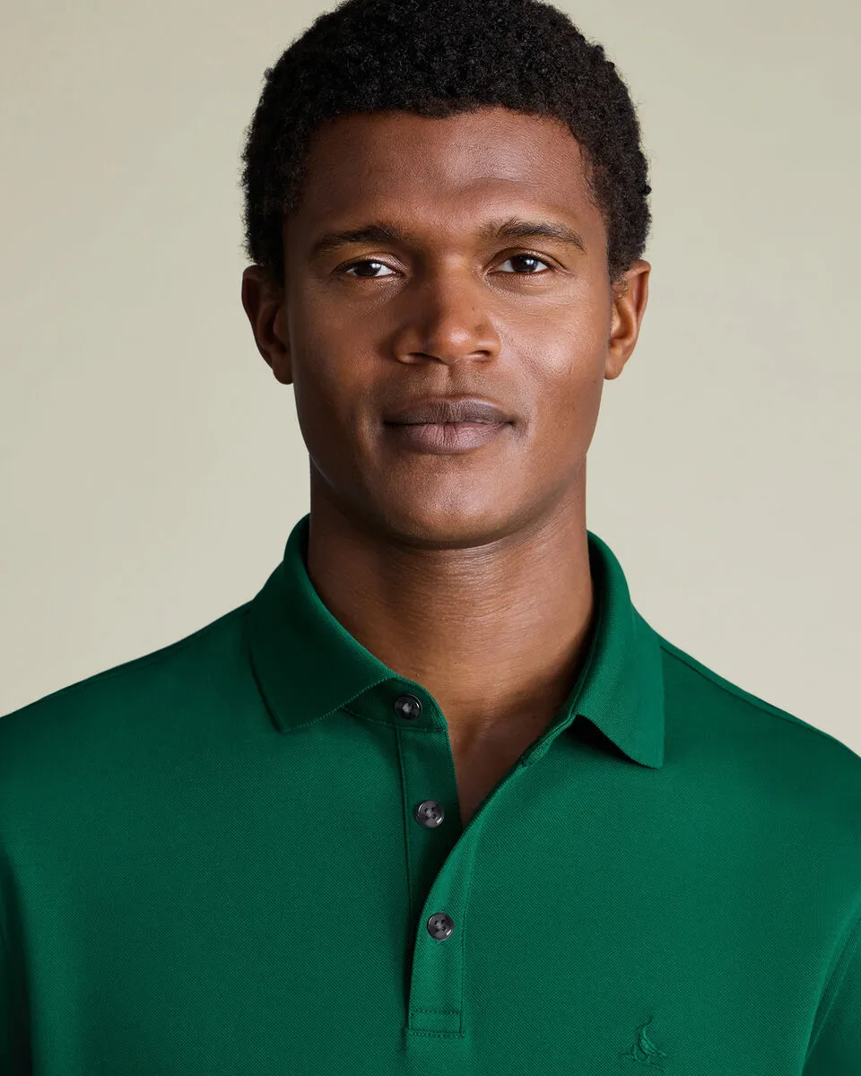 Men'S Casual Business POLO Shirt, Breathable Pique Fabric