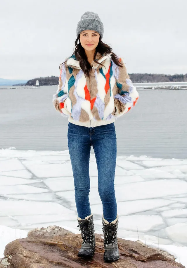 Apres Ski Faux Fur Bomber Jacket