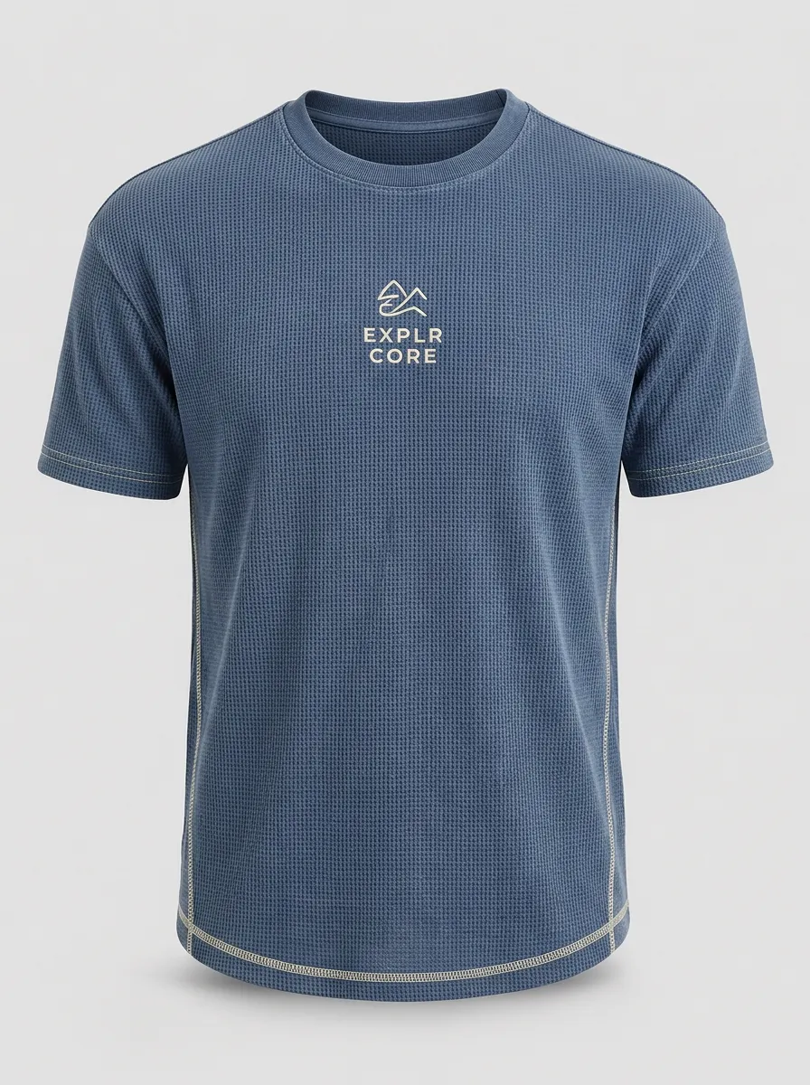 Men's Outdoor Adventure Explorer Core Printed Waffle Knit T-shirt