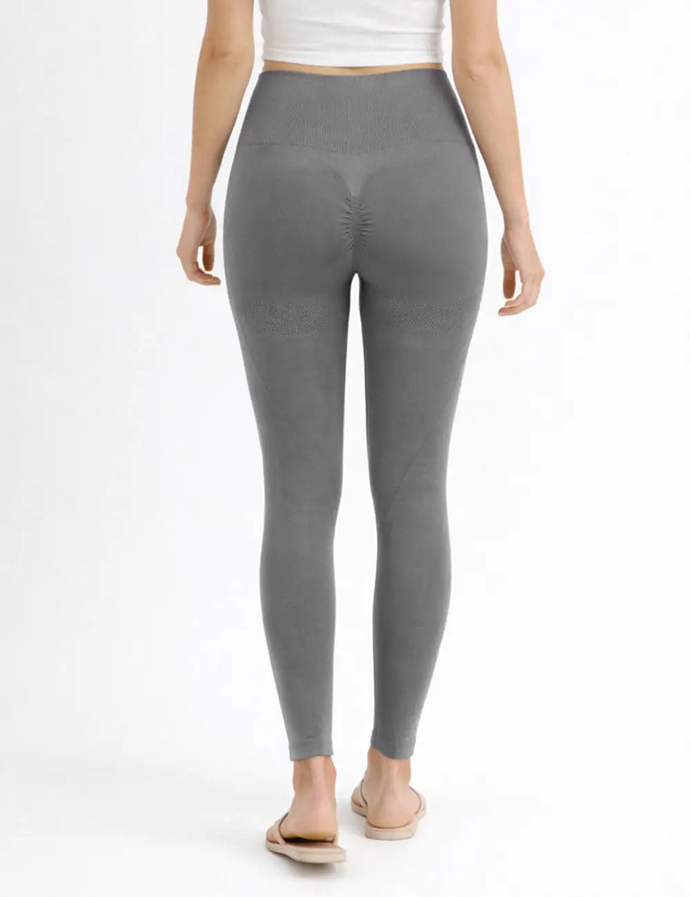 Seamless Elastic Waist Solid Color Yoga Pants
