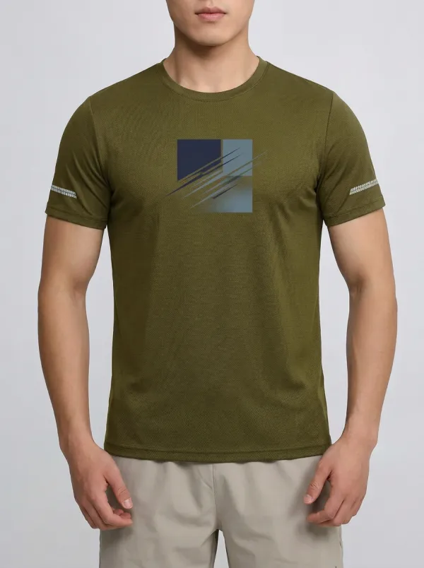 Charcoal Graphic Print Crew Neck T-Shirt