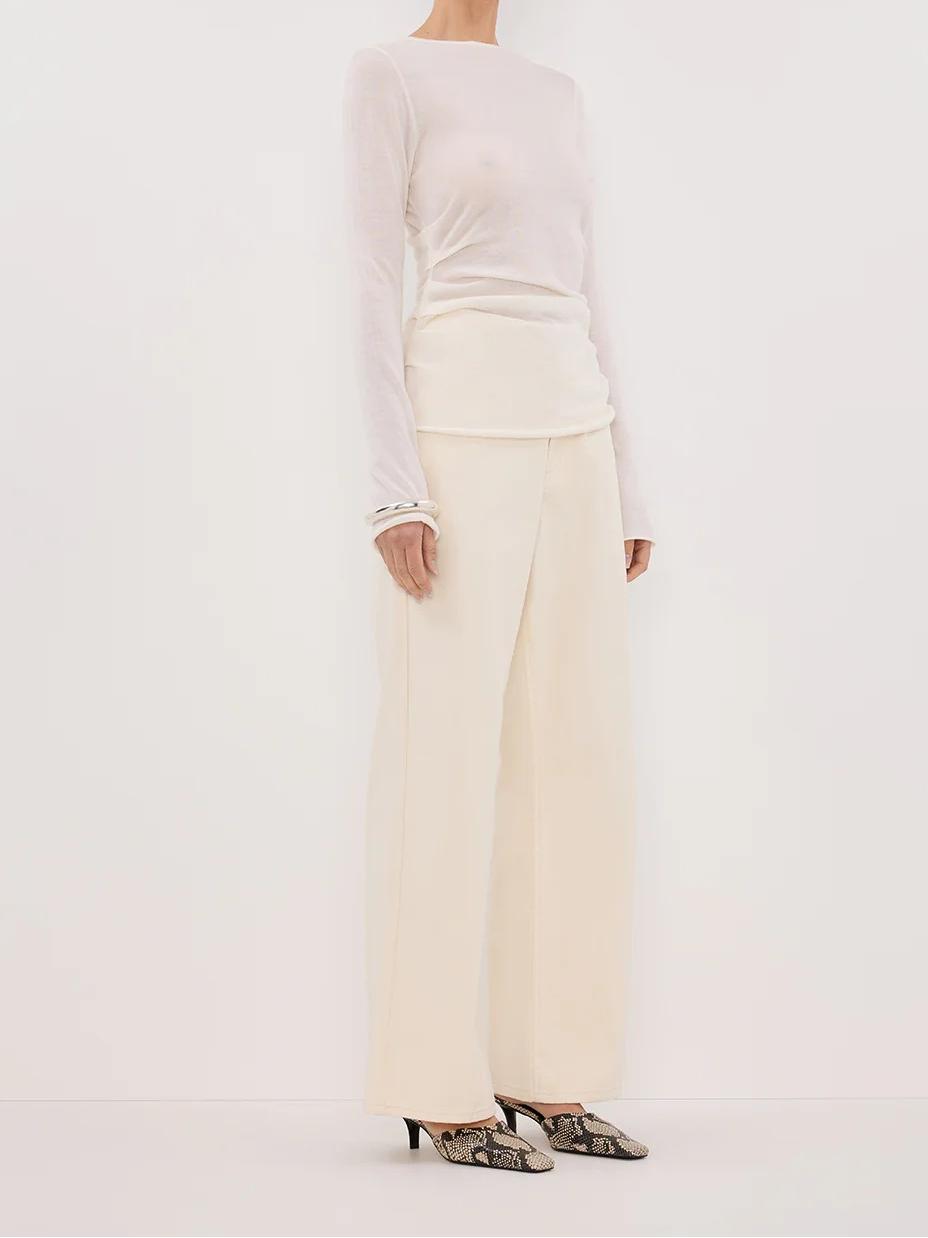 OFF WHITE MERINO KNIT TOP