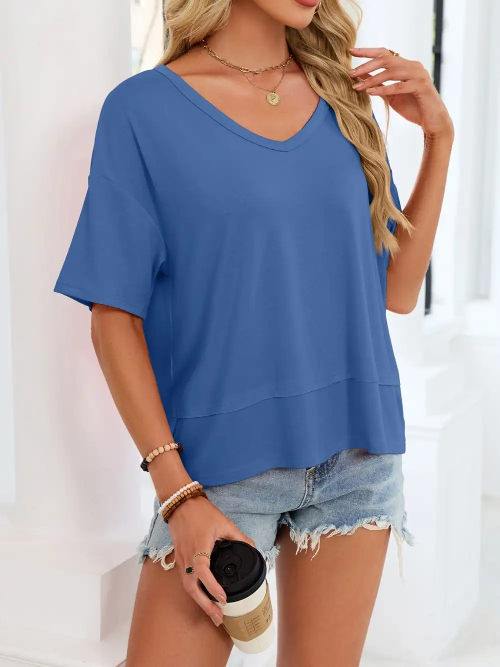 Easygoing V-neck Relaxed Fit T-shirt