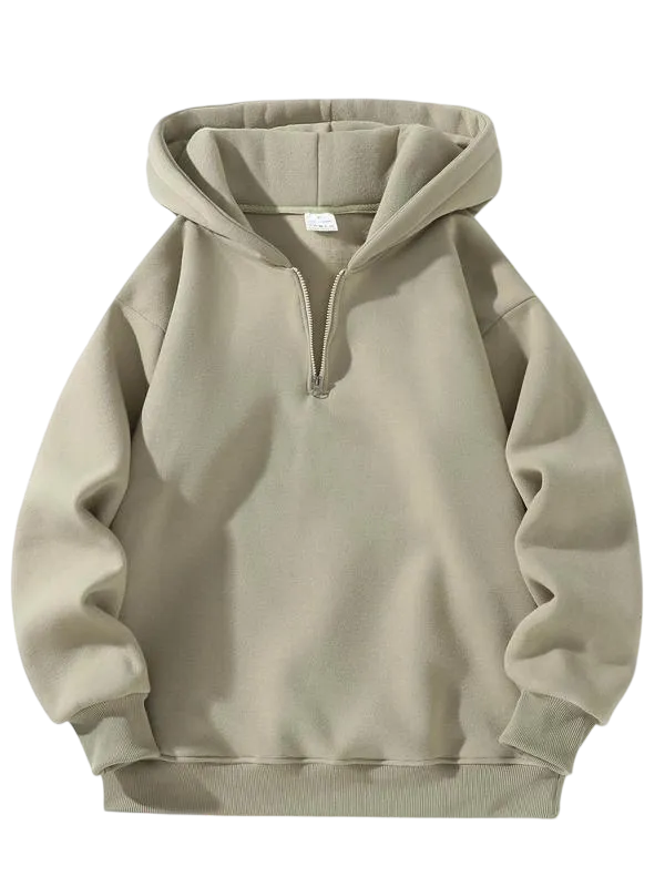 Men's regular fit solid color zip-up hoodie【CLEARANCE ONLY FOR TODAY】