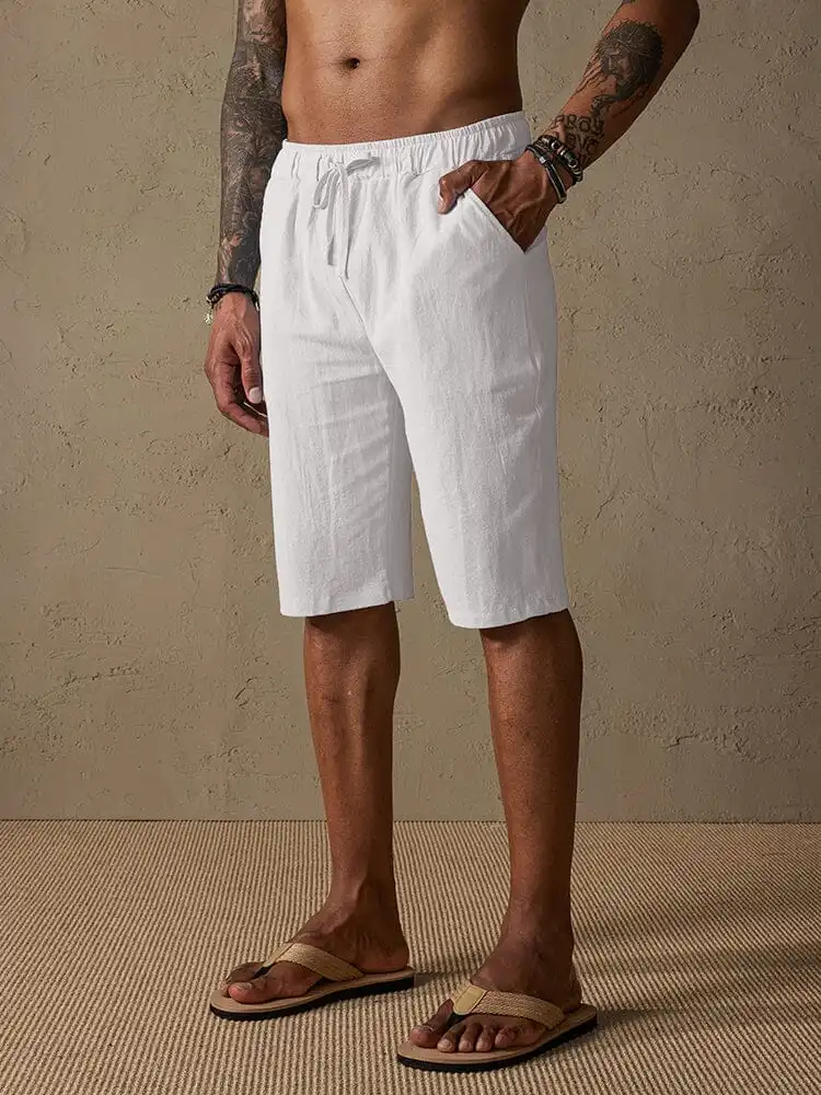 Men's Casual Cotton Drawstring Shorts