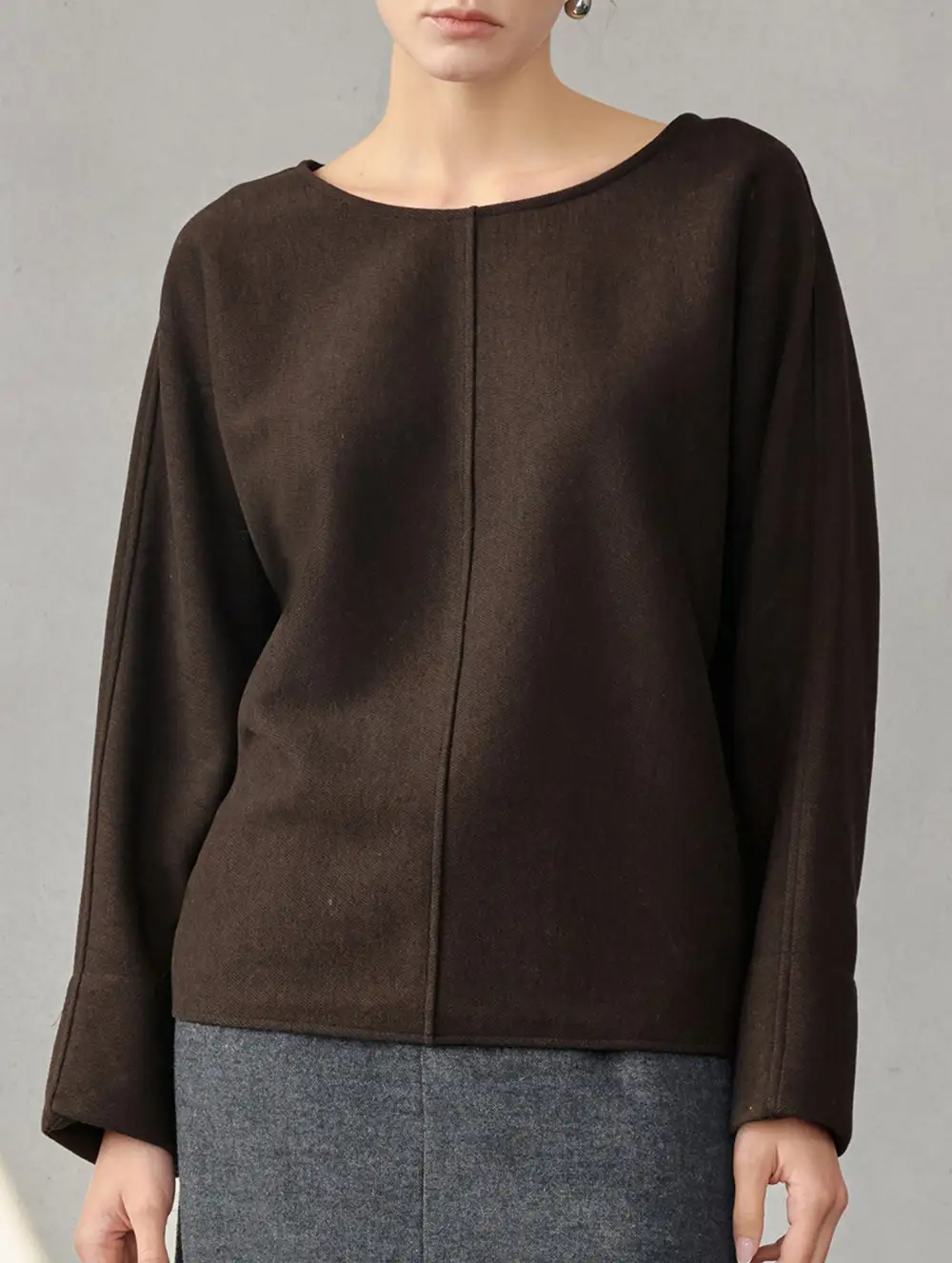 Crew Neck Loose Fit Long Sleeve Sweatshirt