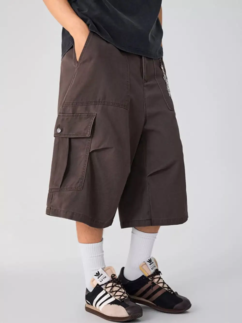 Men's Rugged Cargo Shorts with Flap Pocket Storage