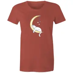 Cat Sleeping on Moon T-Shirt