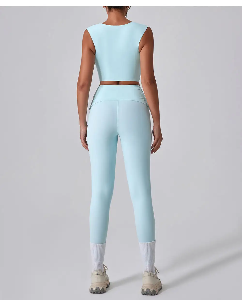 Quick-Dry Sleeveless Top, Vest and Trousers Active Set