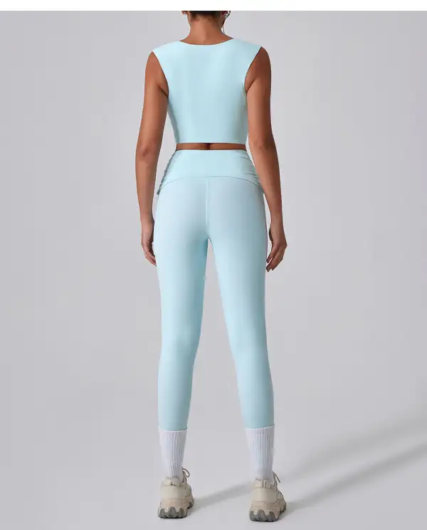 Quick-Dry Sleeveless Top, Vest and Trousers Active Set