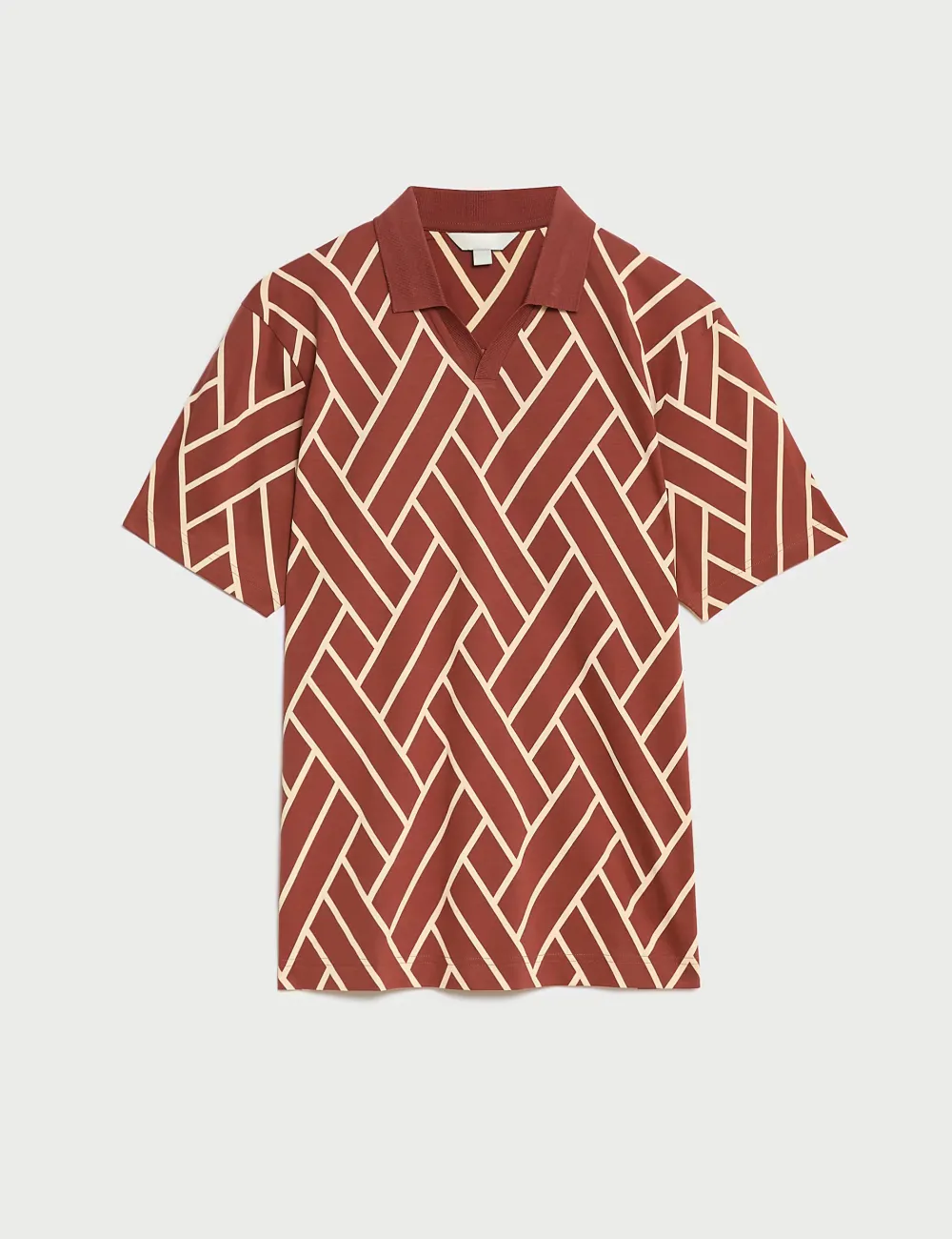 Cotton Graphic Print Polo Shirt