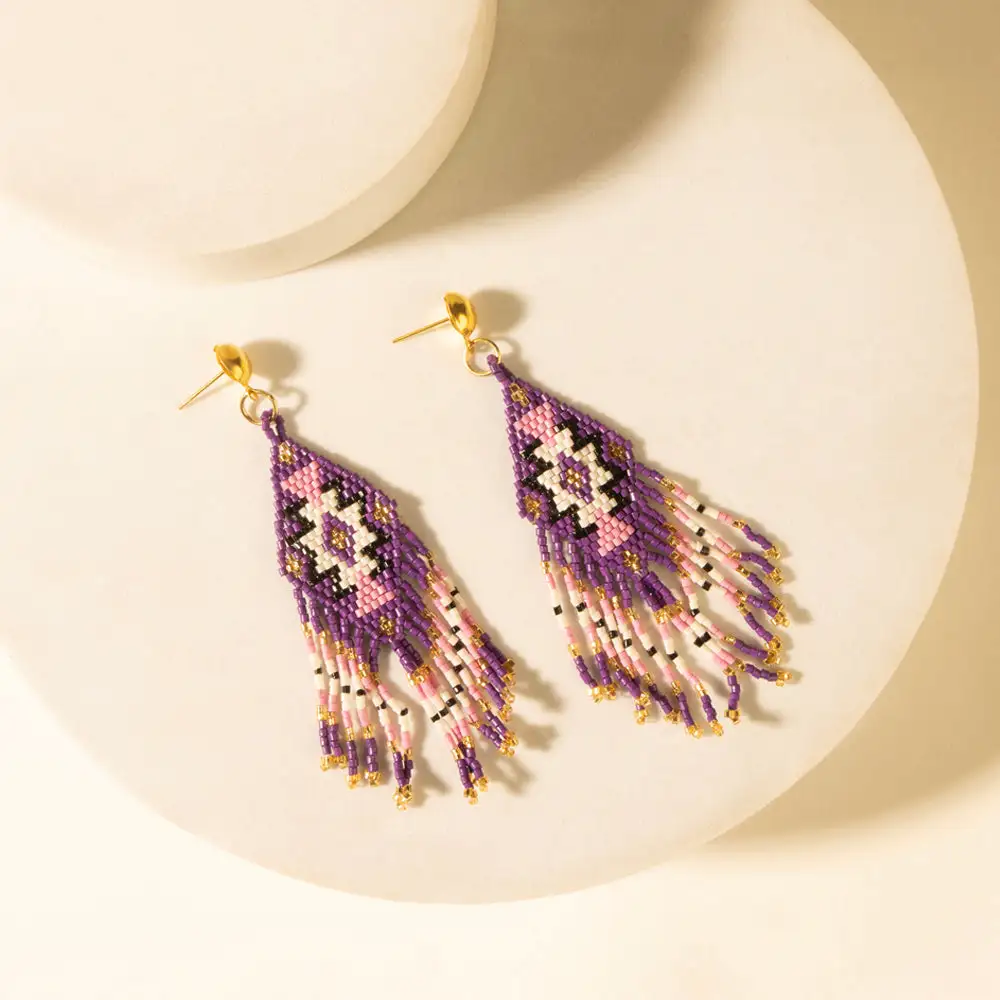 Balanced Openwork Artful Fringe Earrings