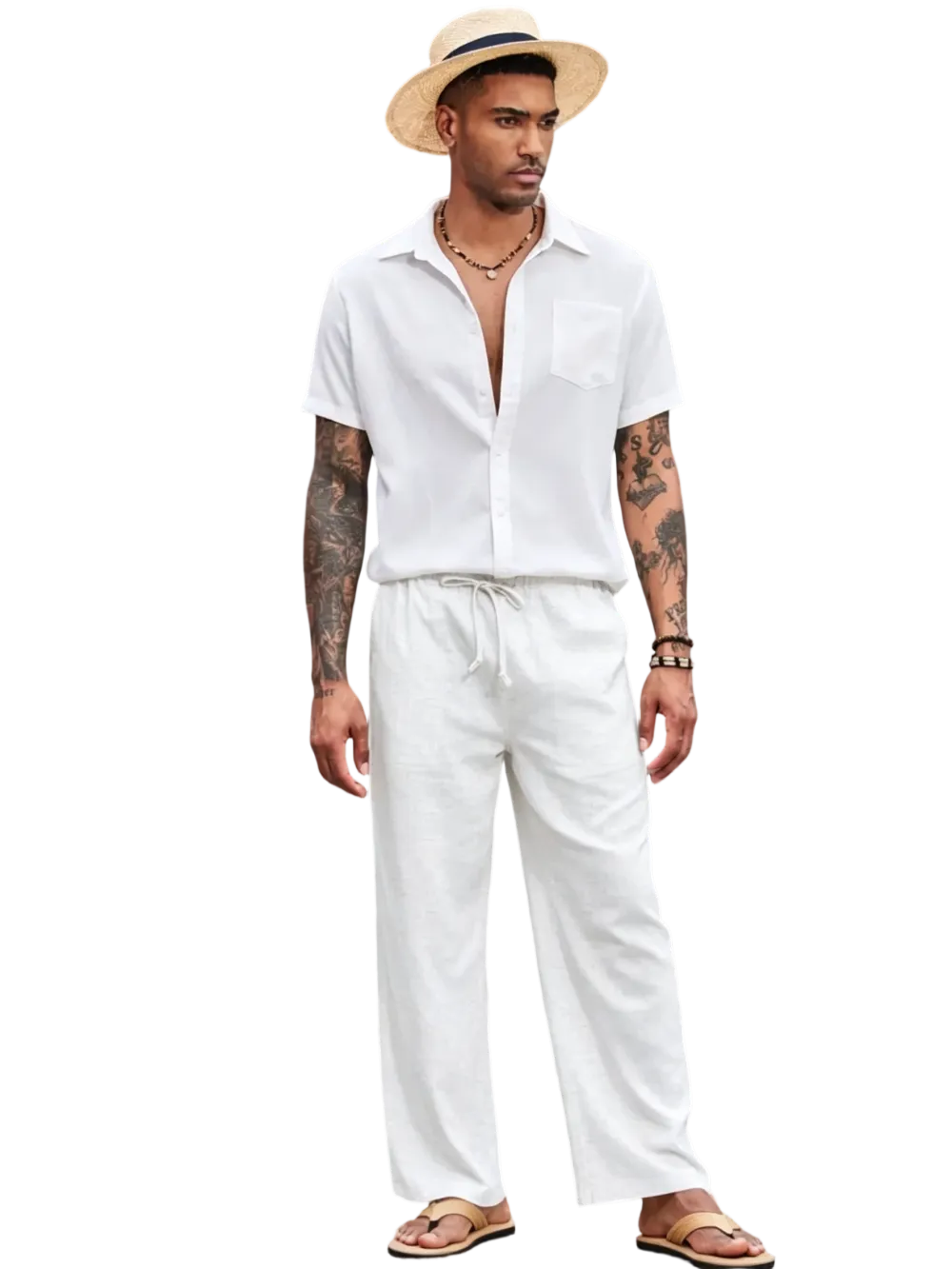 ⏰Hot Sale-Men's Linen-Cotton Blend Casual Trousers🔥8-Pack - All Colors Included
