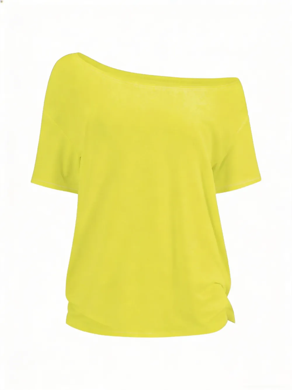 🔥 Women's Off-Shoulder Solid Color Tee | Casual Basic Short Sleeve T-Shirt