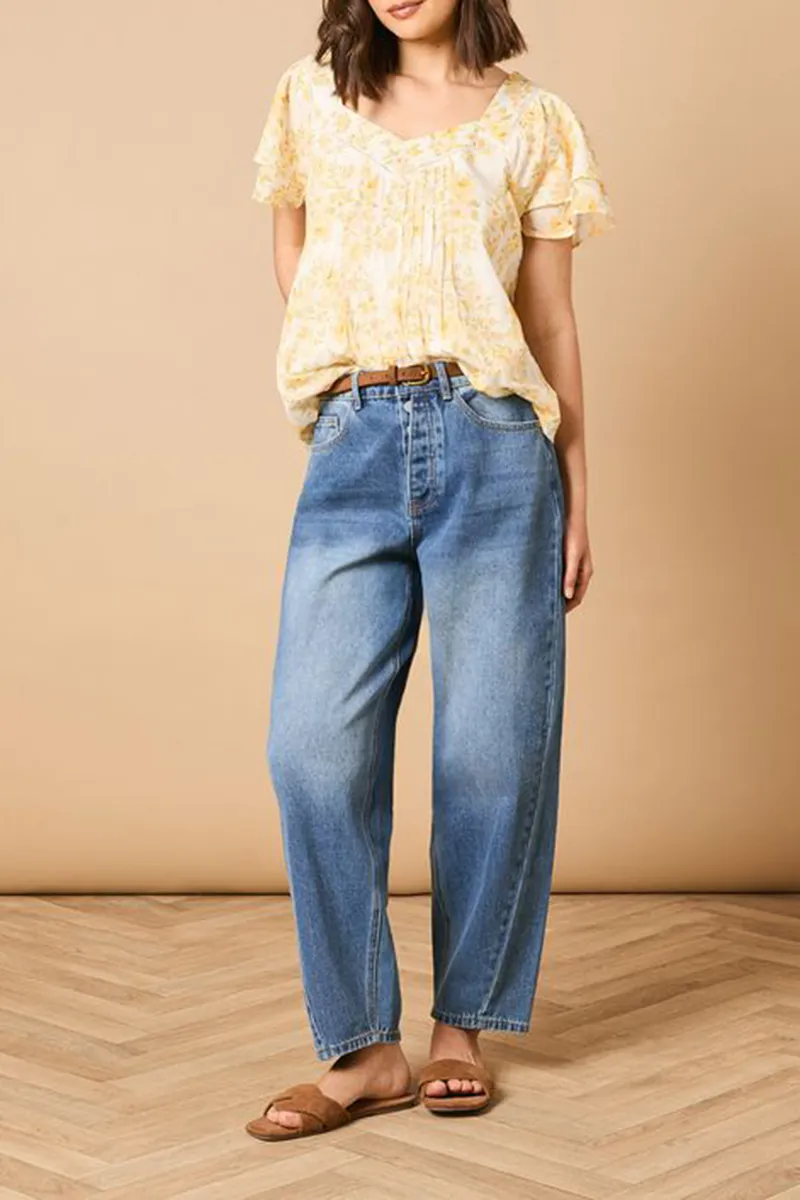 Casual Style Multi Ruffle Sleeve Top