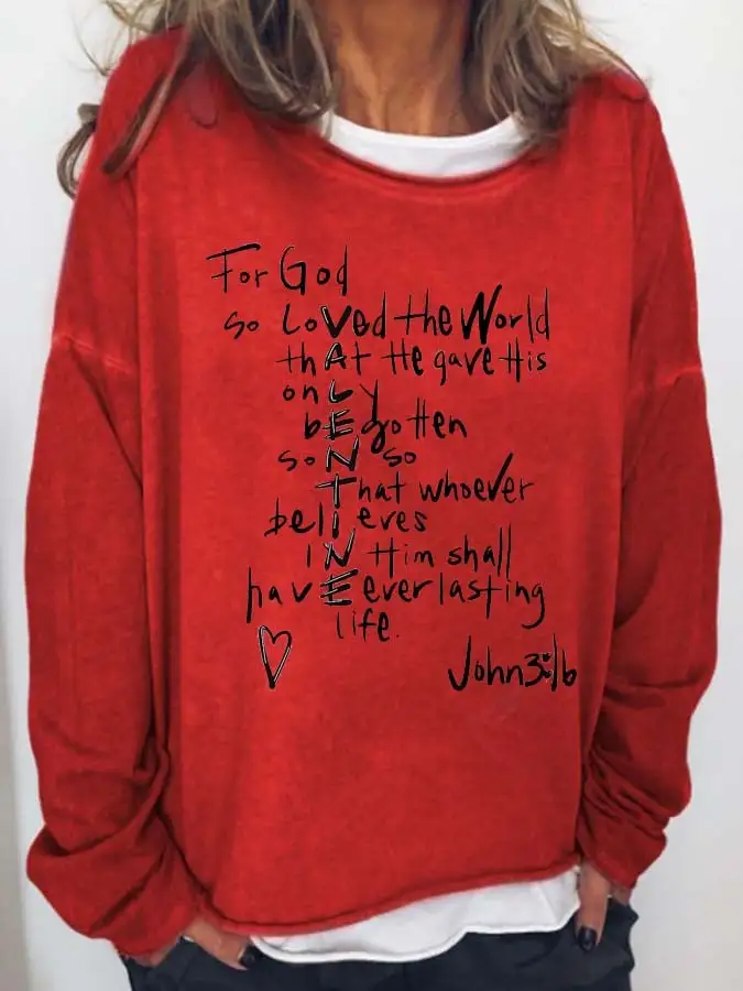 For God So Loved Women's Long Sleeve Sweatshirt