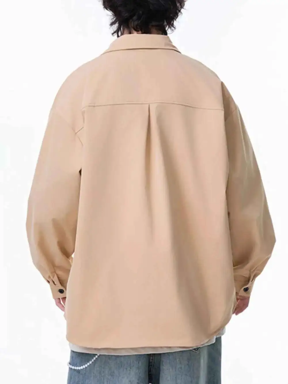 Relaxed Button Up Long Sleeve Shirt