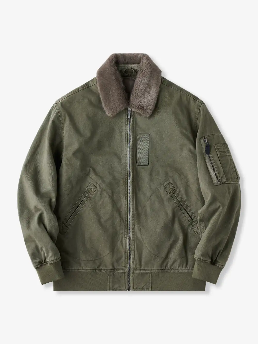 Men's Textured Bomber Jacket