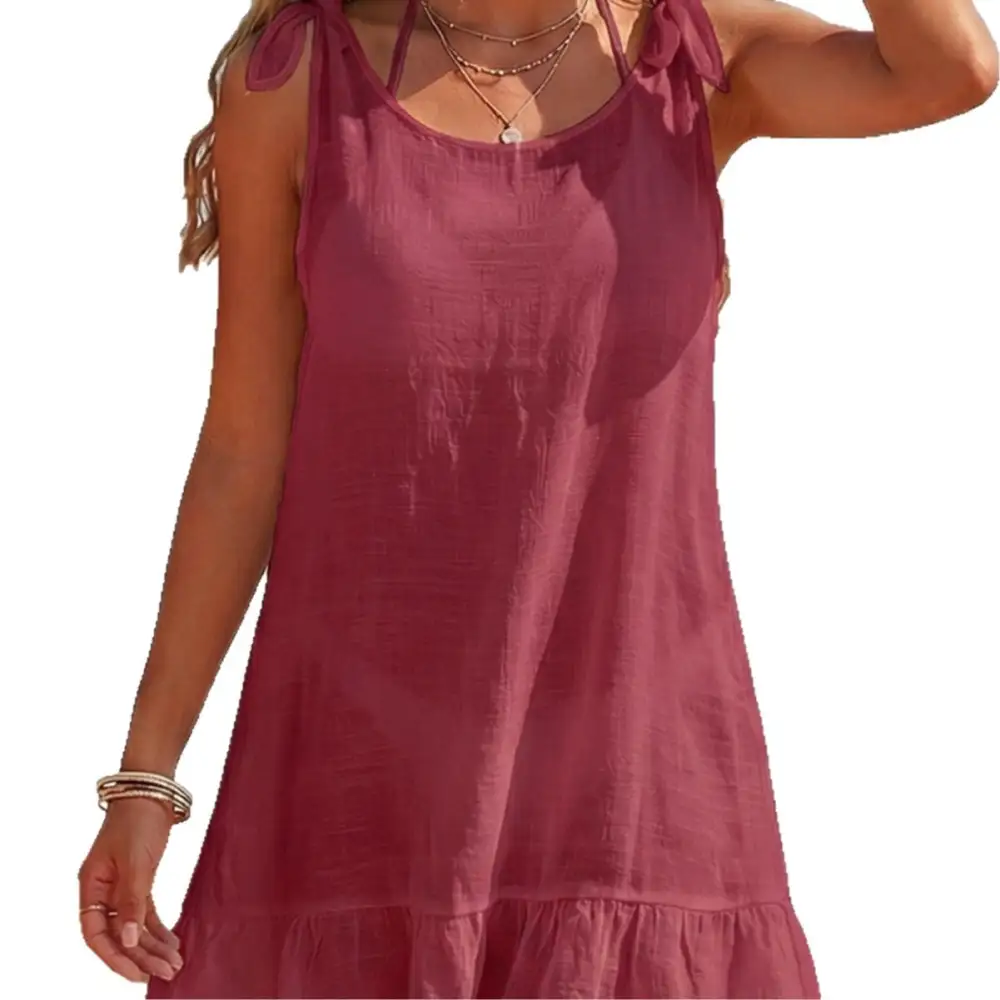 Ruffle Tie Bow Adjustable Skirt